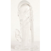 Прозрачная гелевая насадка с клиторальным отростком - 13 см. - Toyfa Basic - в Ессентуках купить с доставкой