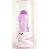 Фиолетовая гелевая насадка с шипами - 13 см. - Toyfa Basic - в Ессентуках купить с доставкой