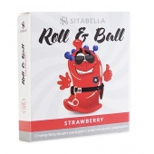 Стимулирующий презерватив-насадка Roll   Ball Strawberry - Sitabella - купить с доставкой в Ессентуках