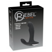 Черный вибромассажер простаты с функцией римминга Plug with Perineum Stimulator - 16,6 см. - Orion - в Ессентуках купить с доставкой