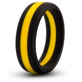 Черно-желтое силиконовое эрекционное кольцо Silicone Go Pro Cock Ring - Blush Novelties - в Ессентуках купить с доставкой