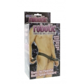 Мужской фаллопротез с вибрацией ROBOTIC MALE STRAP-ON BLACK - 17 см. - Seven Creations - купить с доставкой в Ессентуках