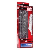 Прозразная закрытая насадка на пенис с поддержкой мошонки Clearly Ample Penis Enhancer - 22 см. - XR Brands - в Ессентуках купить с доставкой