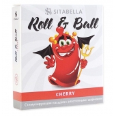 Стимулирующий презерватив-насадка Roll   Ball Cherry - Sitabella - купить с доставкой в Ессентуках