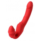 Красный безремневой страпон с вибрацией - ToyFa - купить с доставкой в Ессентуках
