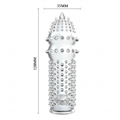 Закрытая прозрачная насадка Crystal sleeve - 14,2 см. - Erowoman-Eroman - в Ессентуках купить с доставкой