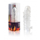 Закрытая прозрачная рельефная насадка Crystal sleeve - 13 см. - Erowoman-Eroman - в Ессентуках купить с доставкой