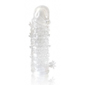 Закрытая прозрачная рельефная насадка Crystal sleeve - 13 см. - Erowoman-Eroman - в Ессентуках купить с доставкой