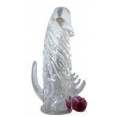 Закрытая прозрачная вибронасадка на пенис Crystal Sleeve Vibe - Erowoman-Eroman - в Ессентуках купить с доставкой