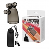 Дымчатая насадка-мастурбатор с вибрацией Vibrating Crystal Cap II - Baile - в Ессентуках купить с доставкой
