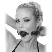 Черный кляп с дырочками Breathable Ball Gag - Pipedream - купить с доставкой в Ессентуках