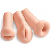 Комплект из 3 мастурбаторов All 3 Holes: вагина, анус, ротик - Pipedream - в Ессентуках купить с доставкой