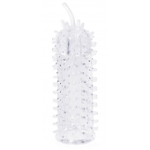 Закрытая рельефная насадка Crystal sleeve с усиками - 12 см. - Erowoman-Eroman - в Ессентуках купить с доставкой