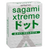 Презервативы Sagami Xtreme SUPER DOTS с точками - 3 шт. - Sagami - купить с доставкой в Ессентуках