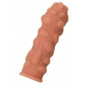 Телесная реалистичная насадка KOKOS Extreme Sleeve 11 с дополнительной стимуляцией - 12,7 см. - KOKOS - в Ессентуках купить с доставкой