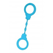 Голубые силиконовые наручники A-Toys без ключа - A-toys - купить с доставкой в Ессентуках