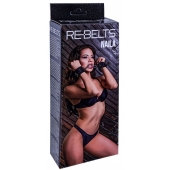 Черные кожаные наручники Naila - Rebelts - купить с доставкой в Ессентуках