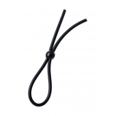 Черное лассо на пенис с одной бусиной - A-toys - в Ессентуках купить с доставкой