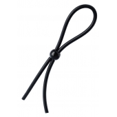 Черное лассо на пенис с одной бусиной - A-toys - в Ессентуках купить с доставкой