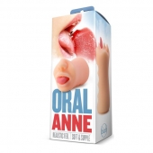 Телесный мастурбатор-ротик с язычком Oral Anne - Blush Novelties - в Ессентуках купить с доставкой