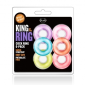 Набор из 6 эрекционных колец King of the Ring - Blush Novelties - в Ессентуках купить с доставкой