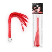 Красная плеть с рукоятью в оплетке - 28 см. - Notabu - купить с доставкой в Ессентуках