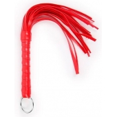 Красная плеть с рукоятью в оплетке - 28 см. - Notabu - купить с доставкой в Ессентуках