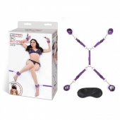 Фиолетовый набор фиксаций на кровати Classic Bedspreader - Lux Fetish - купить с доставкой в Ессентуках