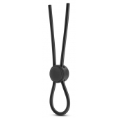 Черное силиконовое лассо на пенис SILICONE LOOP COCK RING - Blush Novelties - в Ессентуках купить с доставкой