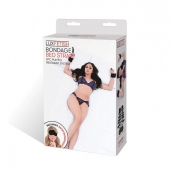 Чёрные манжеты для фиксации на кровати Bondage Bed Strap - Lux Fetish - купить с доставкой в Ессентуках
