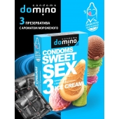 Презервативы для орального секса DOMINO Sweet Sex с ароматом мороженого - 3 шт. - Domino - купить с доставкой в Ессентуках