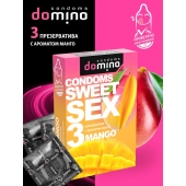 Презервативы для орального секса DOMINO Sweet Sex с ароматом манго - 3 шт. - Domino - купить с доставкой в Ессентуках