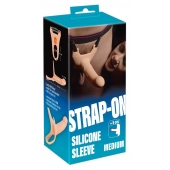 Силиконовый полый страпон на ремнях Silicone Strap-on - 16 см. - Orion - купить с доставкой в Ессентуках