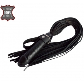 Черная плеть  Ковбой  с ручкой-фаллосом - 55 см. - Sitabella - купить с доставкой в Ессентуках