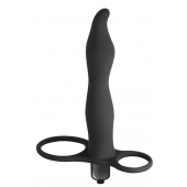 Черная вибронасадка для двойного проникновения Flirtini - 15,9 см. - Lola Games - купить с доставкой в Ессентуках