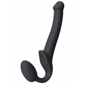 Черный безремневой страпон Silicone Bendable Strap-On S - Strap-on-me - купить с доставкой в Ессентуках