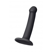 Черный фаллос на присоске Silicone Bendable Dildo S - 17 см. - Strap-on-me - купить с доставкой в Ессентуках
