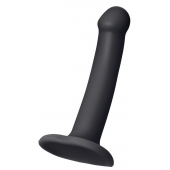 Черный фаллос на присоске Silicone Bendable Dildo S - 17 см. - Strap-on-me - купить с доставкой в Ессентуках