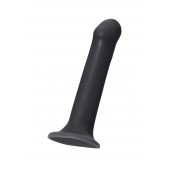 Черный фаллос на присоске Silicone Bendable Dildo L - 19 см. - Strap-on-me - купить с доставкой в Ессентуках