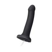 Черный фаллос с имитацией эякуляции Silicon Cum Dildo L - 19,6 см. - Strap-on-me - купить с доставкой в Ессентуках