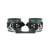 Изумрудные наручники Ladys Arsenal на карабинах - БДСМ Арсенал - купить с доставкой в Ессентуках