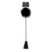 Черный стек Feather Crop с пуховкой на конце - 53,3 см. - Pipedream - купить с доставкой в Ессентуках