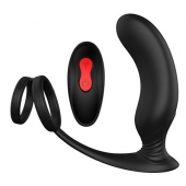 Черный массажер простаты REMOTE P-PLEASER - Dream Toys - в Ессентуках купить с доставкой