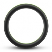 Черно-зеленое эрекционное кольцо Silicone Go Pro Cock Ring - Blush Novelties - в Ессентуках купить с доставкой