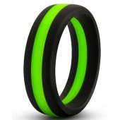 Черно-зеленое эрекционное кольцо Silicone Go Pro Cock Ring - Blush Novelties - в Ессентуках купить с доставкой