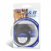 Черное двойное силиконовое кольцо С B GEAR - BlueLine - в Ессентуках купить с доставкой