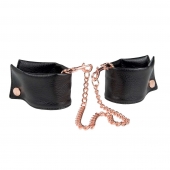 Черные мягкие наручники Entice French Cuffs с цепью - California Exotic Novelties - купить с доставкой в Ессентуках