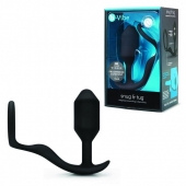 Черное эрекционное кольцо с анальным плагом Snug   Tug - b-Vibe - в Ессентуках купить с доставкой