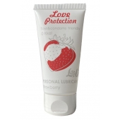 Лубрикант на водной основе с ароматом малины Love Protection Strawberry - 50 мл. - Lola Games - купить с доставкой в Ессентуках