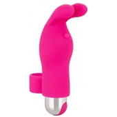 Розовая пулька-насадка на палец Finger Bunny - 8,25 см. - California Exotic Novelties